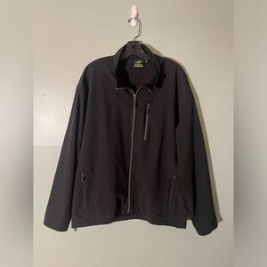 Mens Nordic Track Black Full Zip Rain Jacket SZ XL